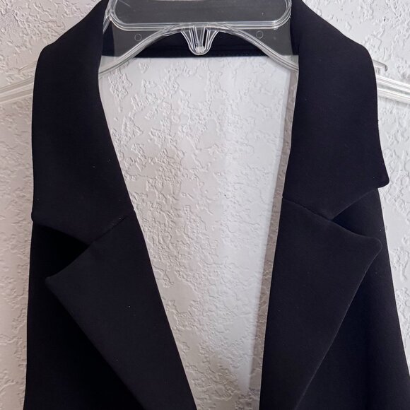 NWOT Zara Halter Top Woman's sz S Open Back Tuxedo Lapels Black Party - Picture 4 of 12